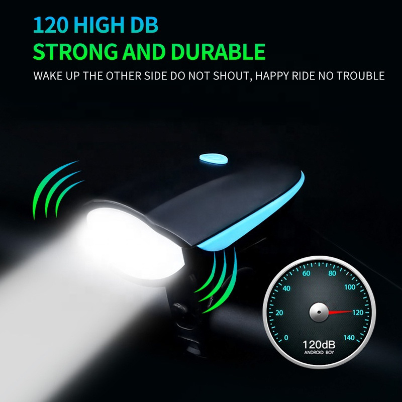 High Lumens Ipx6 LED Flash Light USB Rechargeable Bike Headlight Bicycle Light