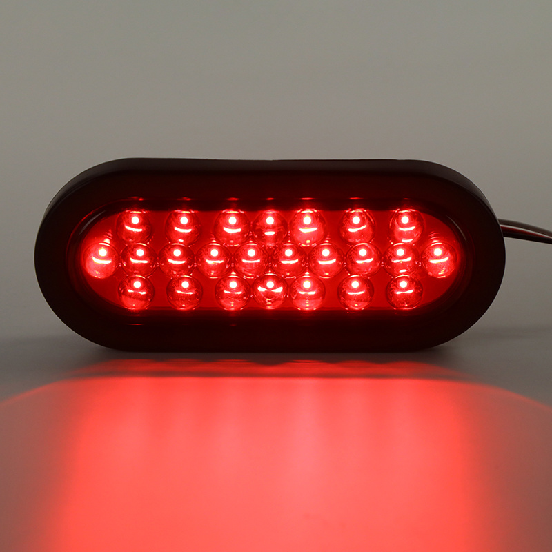 LED 6" Oval Turn Signal Light Truck/Trailer Tail Light Flash